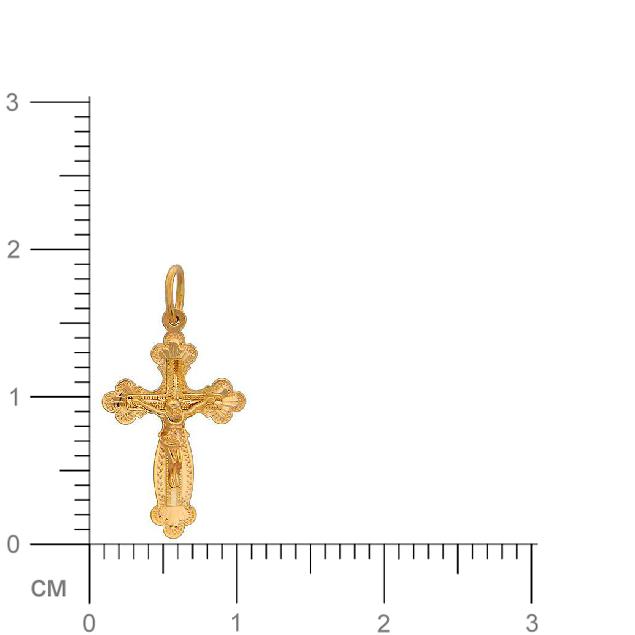 Крестик из серебра с позолотой (арт. 861053)