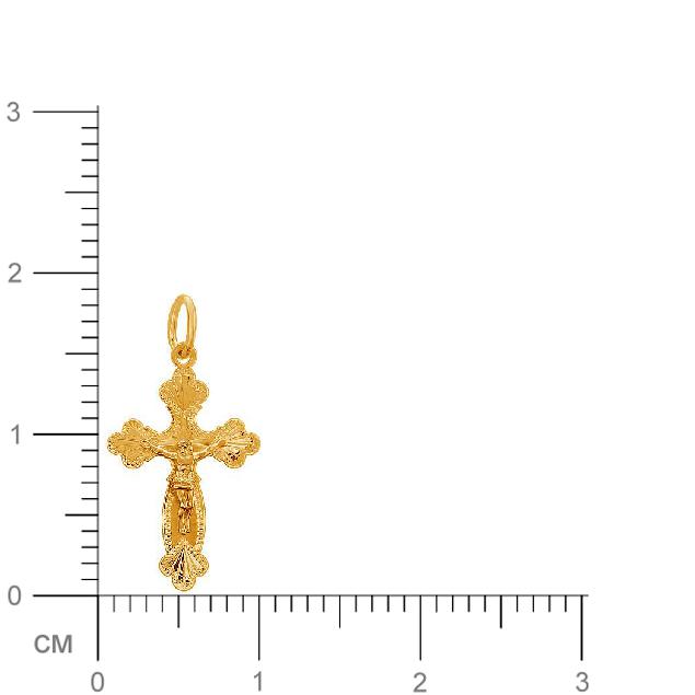 Крестик из серебра с позолотой (арт. 861247)