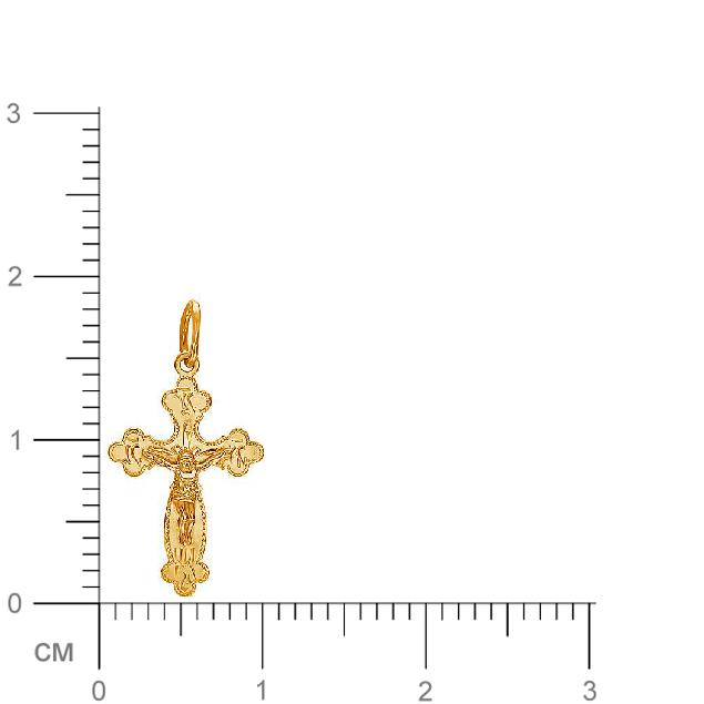Крестик из серебра с позолотой (арт. 862188)