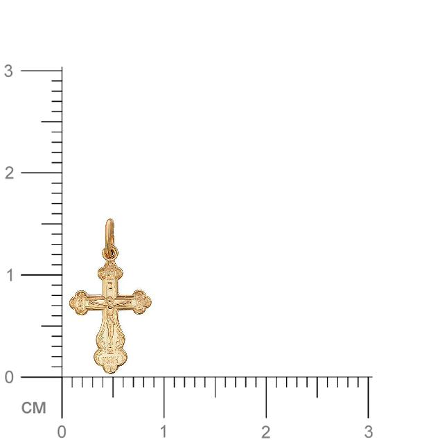 Крестик из серебра с позолотой (арт. 871978)