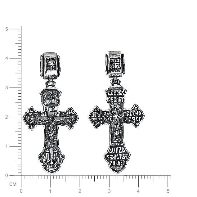 Крестик из чернёного серебра (арт. 881287)