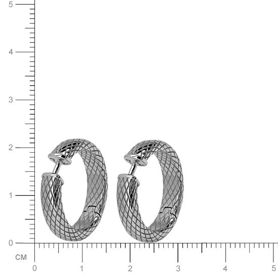 Серьги коллекции Totem Snake/Змея  из серебра. Диаметр 22 мм. (арт. 890023)