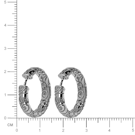 Серьги коллекции Totem Fox/Лиса из серебра. Диаметр 22 мм. (арт. 890024)