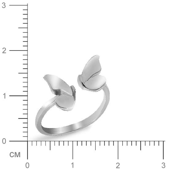 Кольцо Бабочка безразмерное из серебра (арт. 904468)