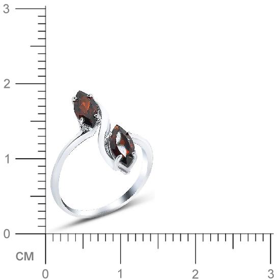 Кольцо с гранатами из серебра (арт. 904535)
