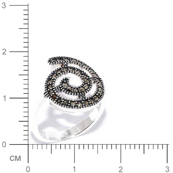 Кольцо с марказитами из серебра (арт. 905458)