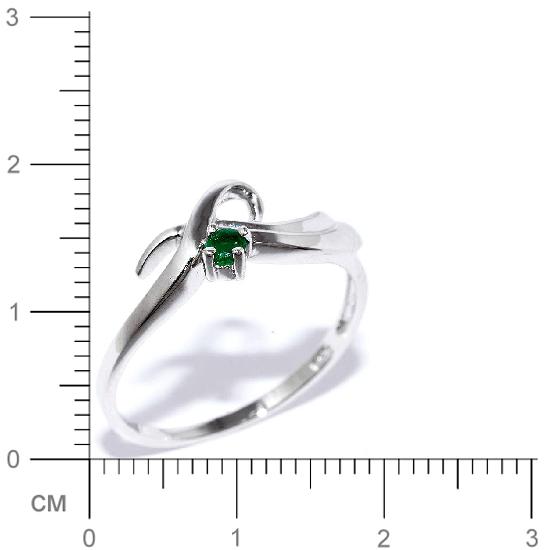 Кольцо с изумрудами из серебра (арт. 906818)