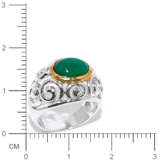 Кольцо с агатами из серебра с позолотой (арт. 906822)