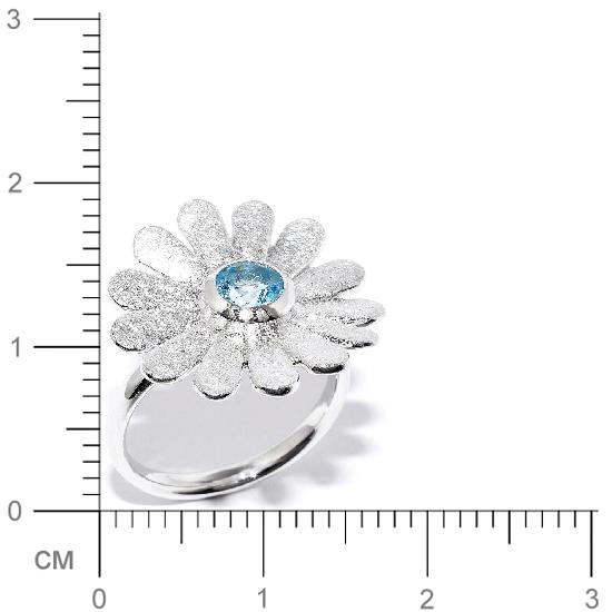Кольцо Цветок с топазами из серебра (арт. 907090)