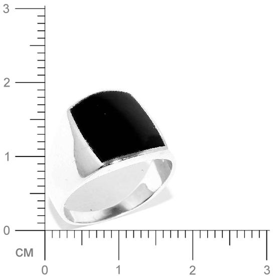 Кольцо с ониксами из серебра (арт. 907315)