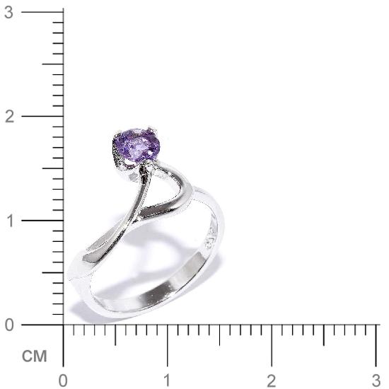 Кольцо с аметистами из серебра (арт. 907395)