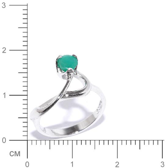 Кольцо с изумрудами из серебра (арт. 907396)