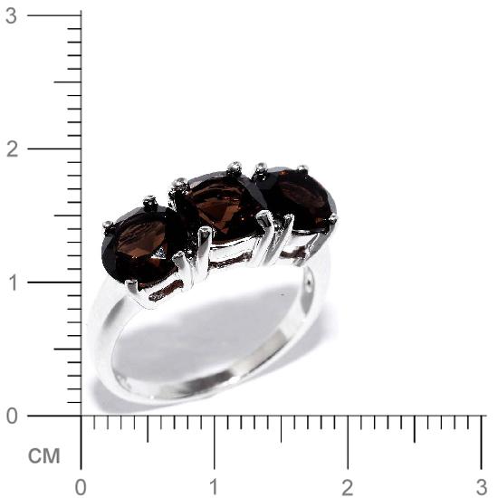 Кольцо с раухтопазами из серебра (арт. 907563)