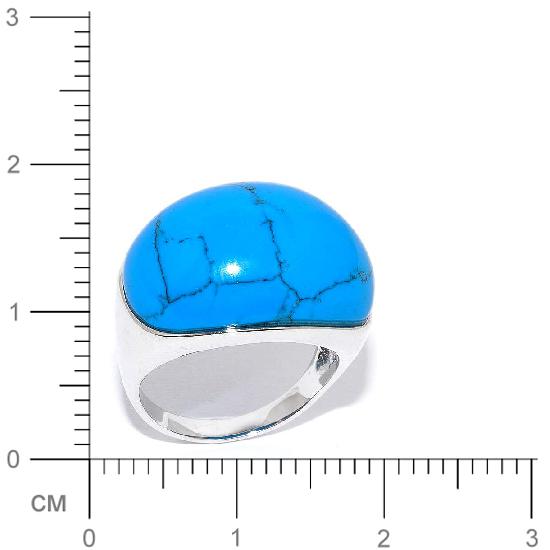Кольцо с бирюзой из серебра (арт. 909893)