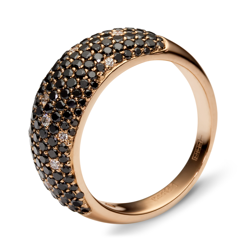 Кольцо с 135 бриллиантами из красного золота  (арт. 300271)