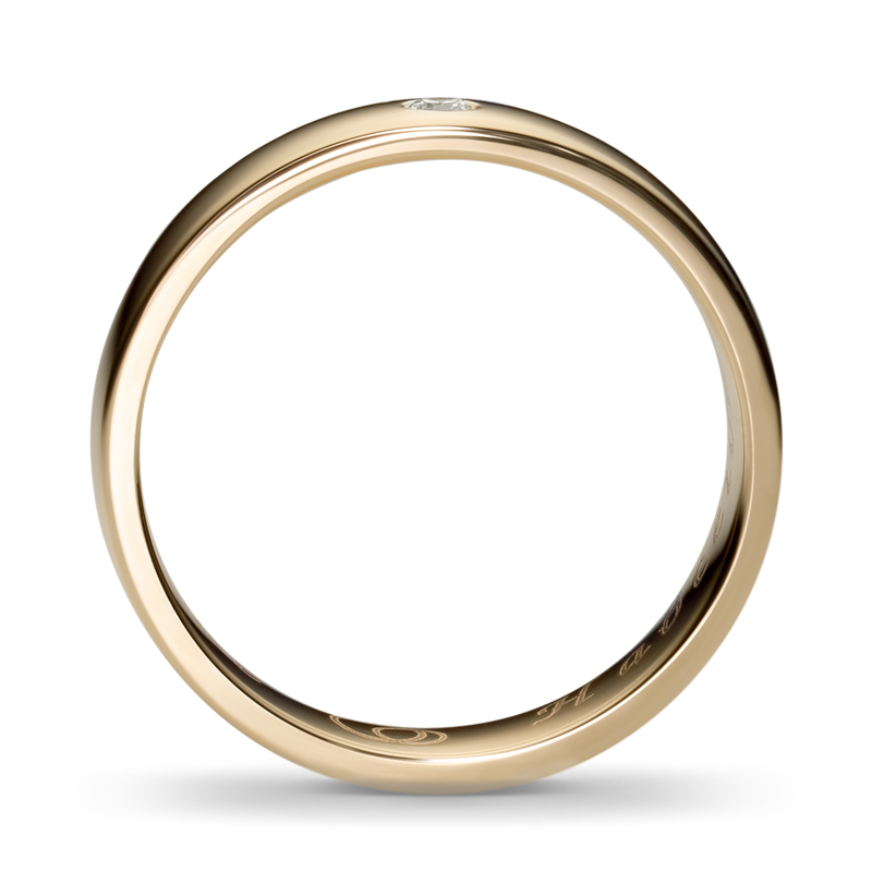 Кольцо с 1 бриллиантом из жёлтого золота  (арт. 301154)
