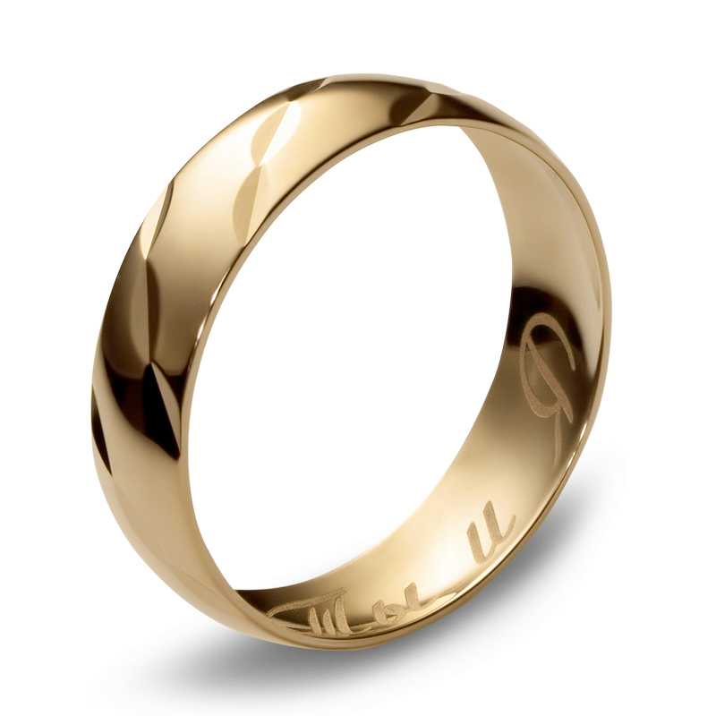 Обручальное кольцо из желтого золота (арт. 341205)