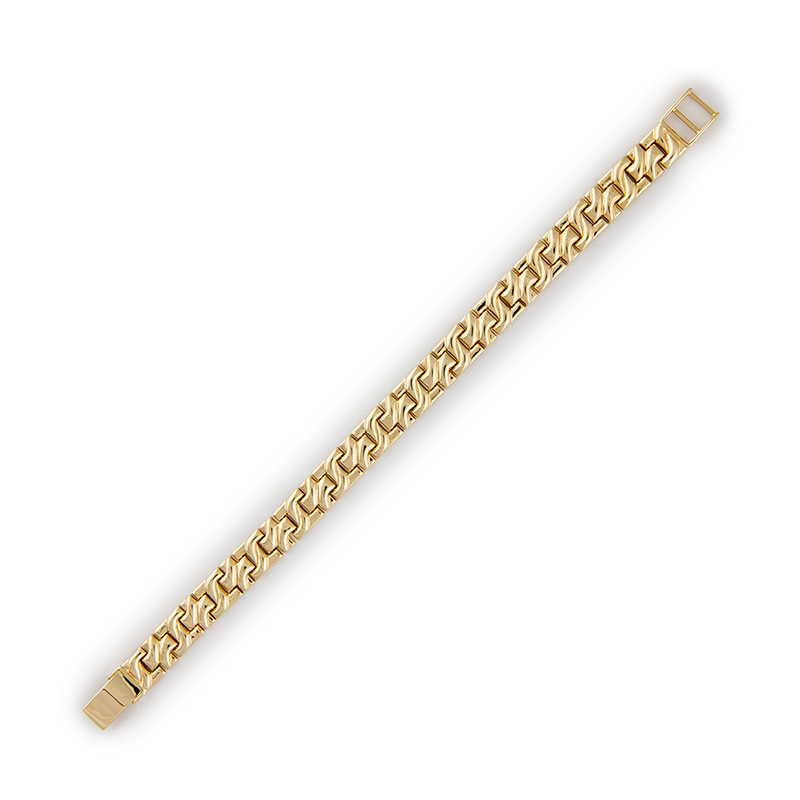 Браслет декоративного плетения из жёлтого золота (арт. 350055)
