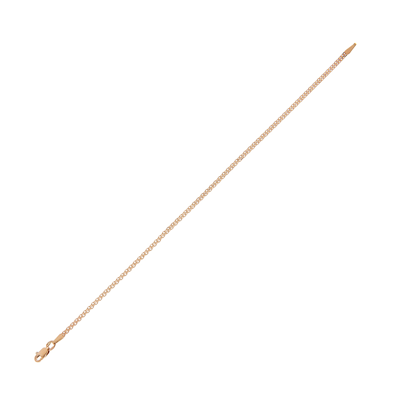 Браслет плетения "Двойное якорное" из красного золота (арт. 350240)