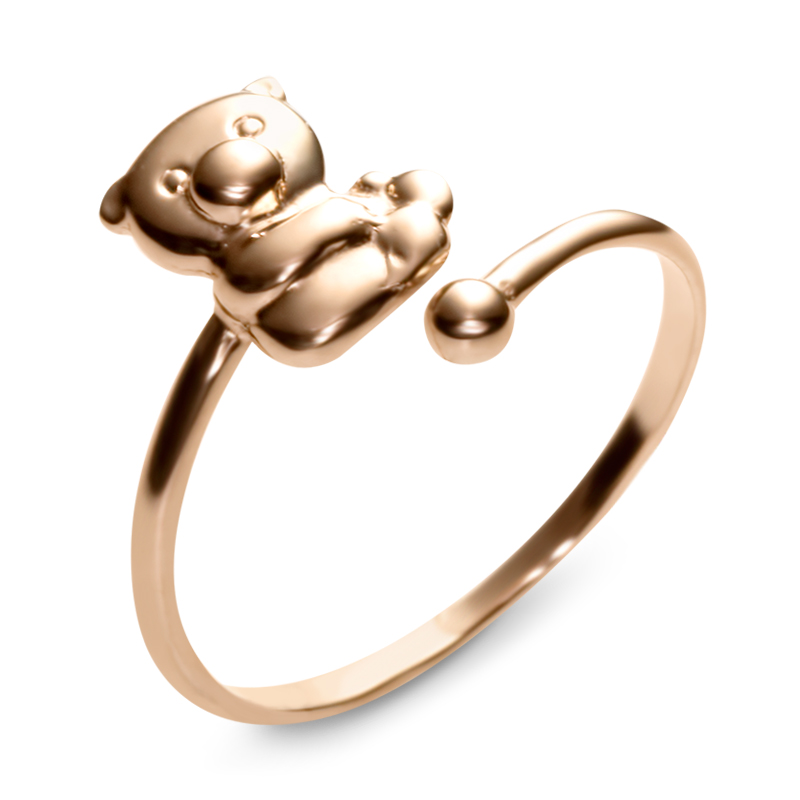 Кольцо Мишка из красного золота  (арт. 350701)