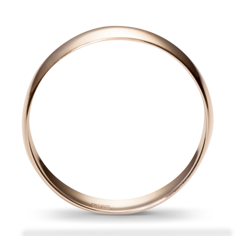 Обручальное кольцо из красного золота  (арт. 351634)