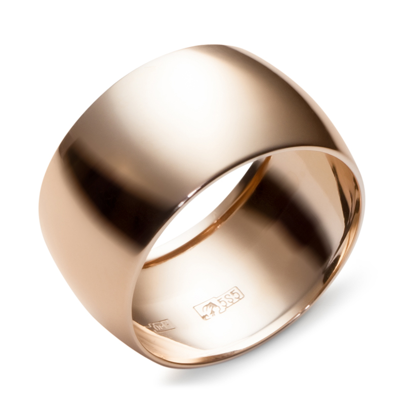 Обручальное кольцо из красного золота  (арт. 351651)