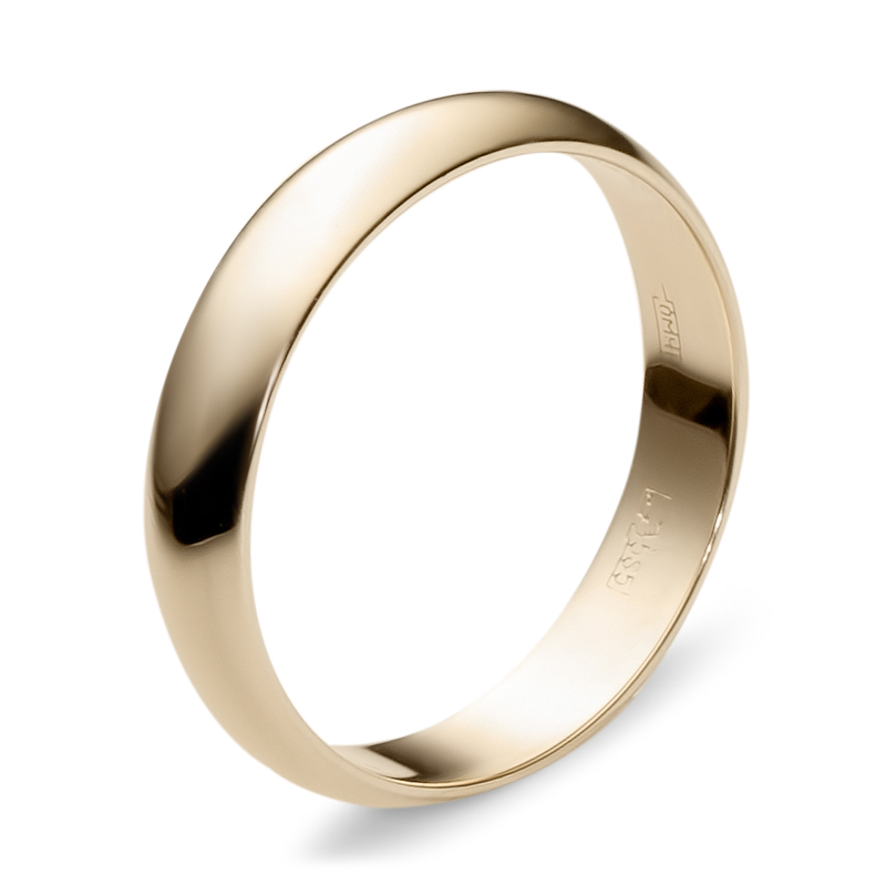 Обручальное кольцо из жёлтого золота  (арт. 351665)