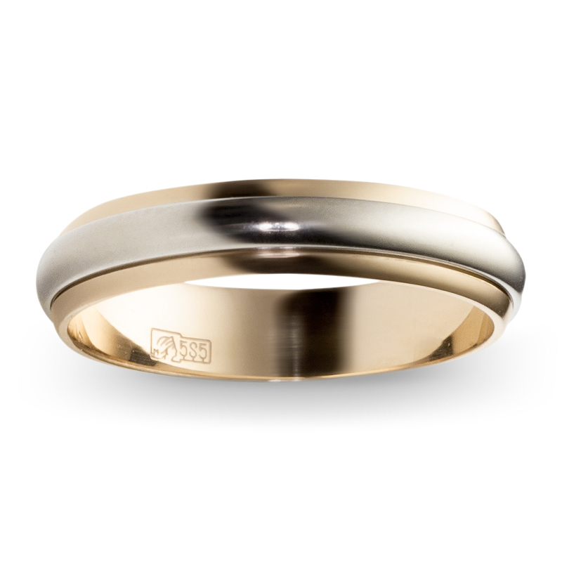 Обручальное кольцо из комбинированного золота  (арт. 351673)