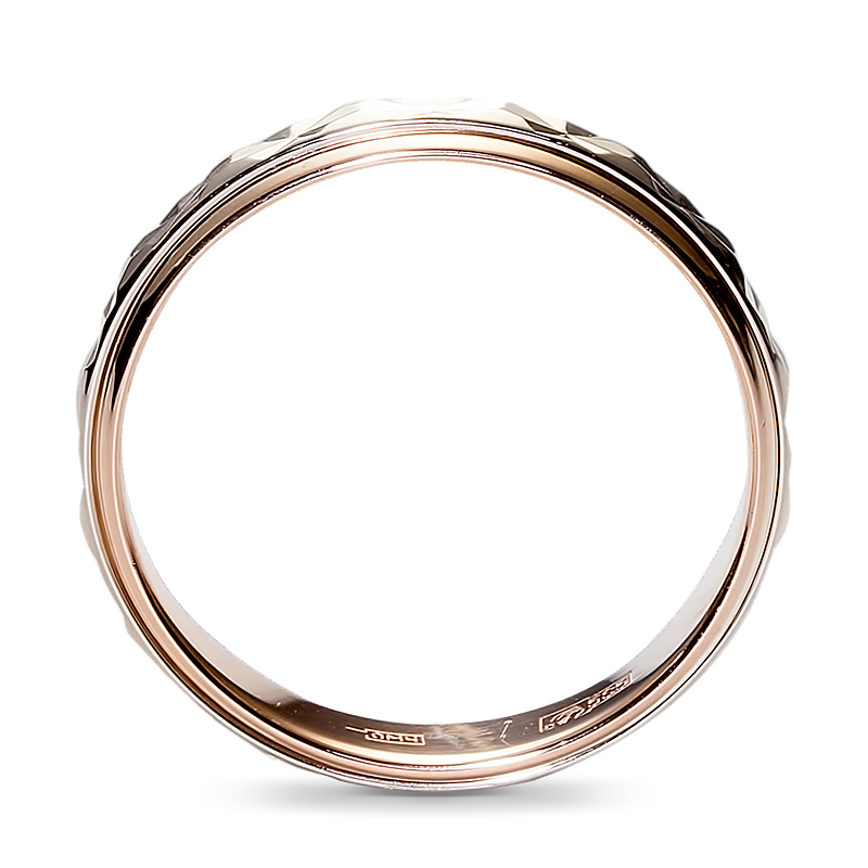 Обручальное кольцо из комбинированного золота  (арт. 351729)
