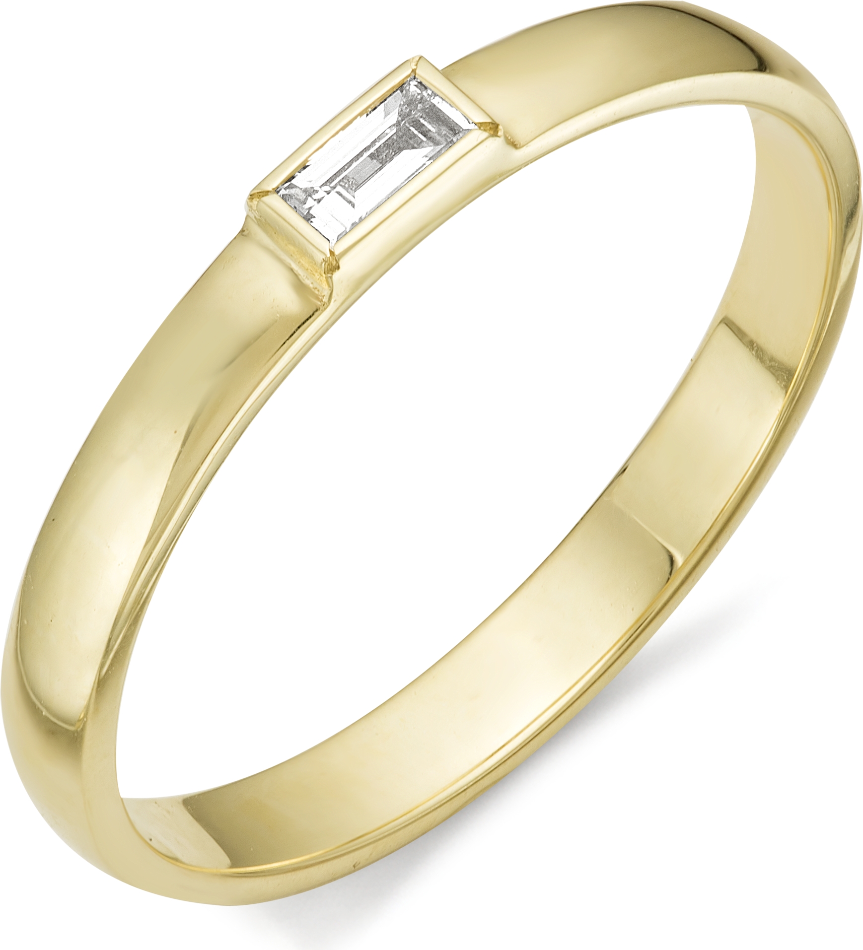 Кольцо с 1 бриллиантом из жёлтого золота (арт. 801024)