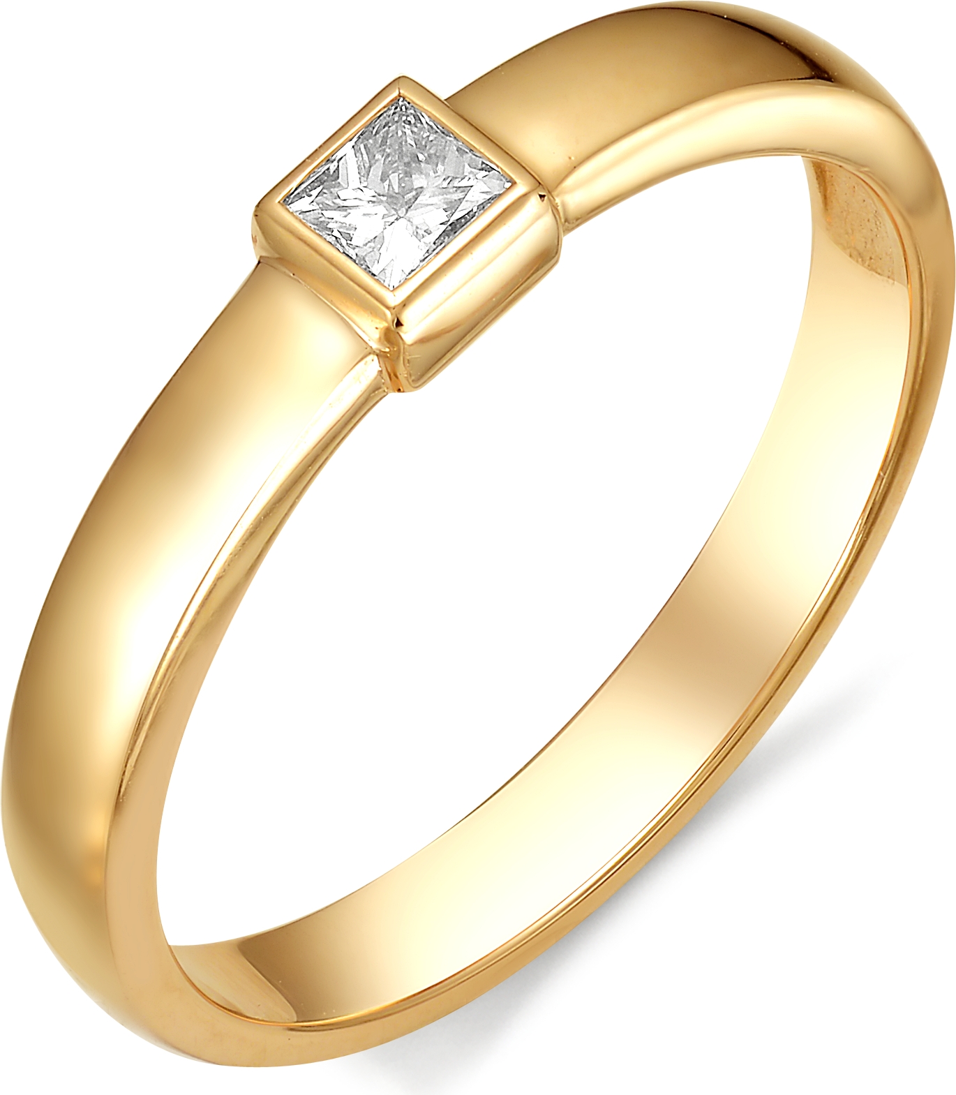 Кольцо с 1 бриллиантом из красного золота (арт. 801026)
