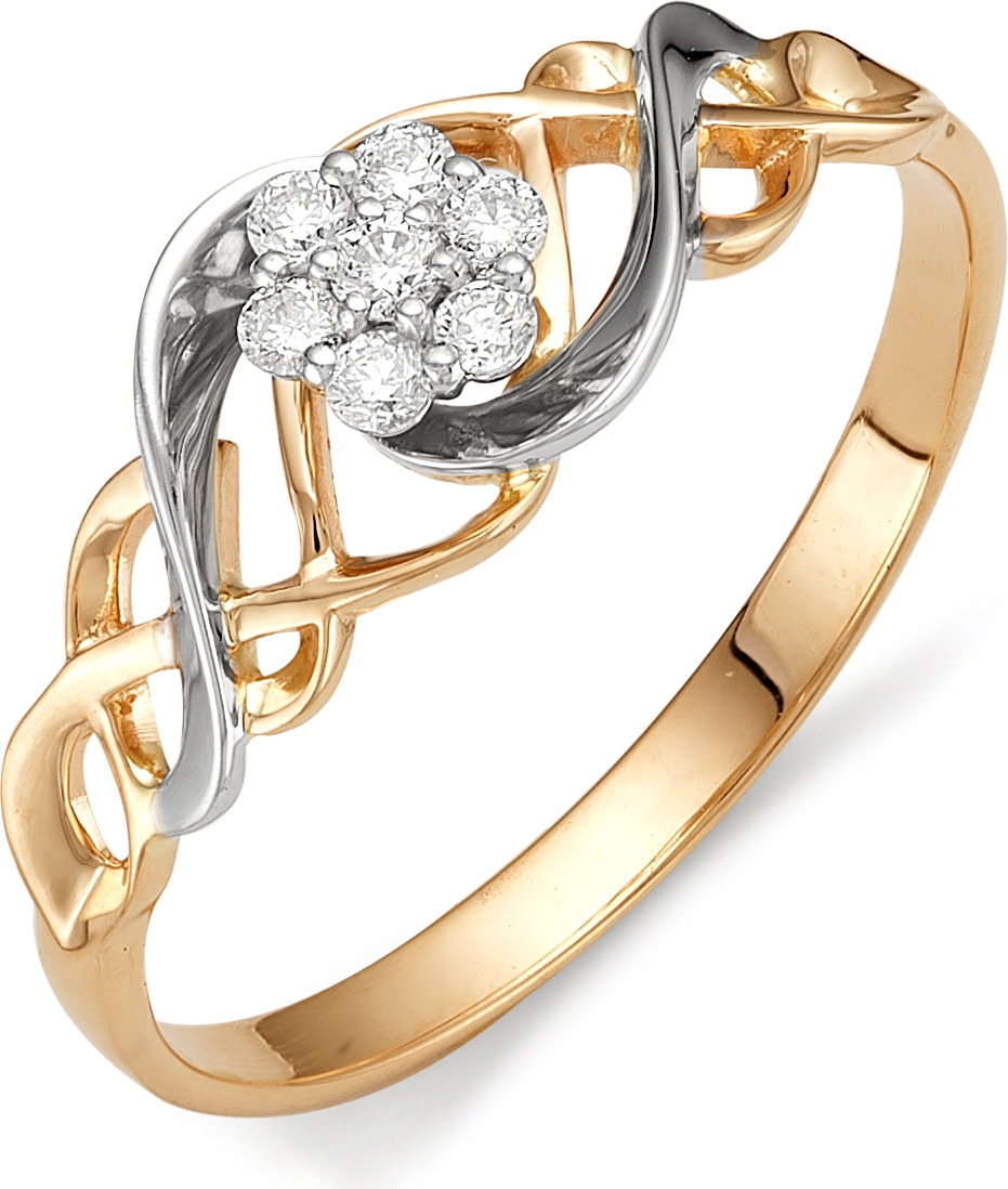Кольцо с бриллиантом из красного золота (арт. 811492)