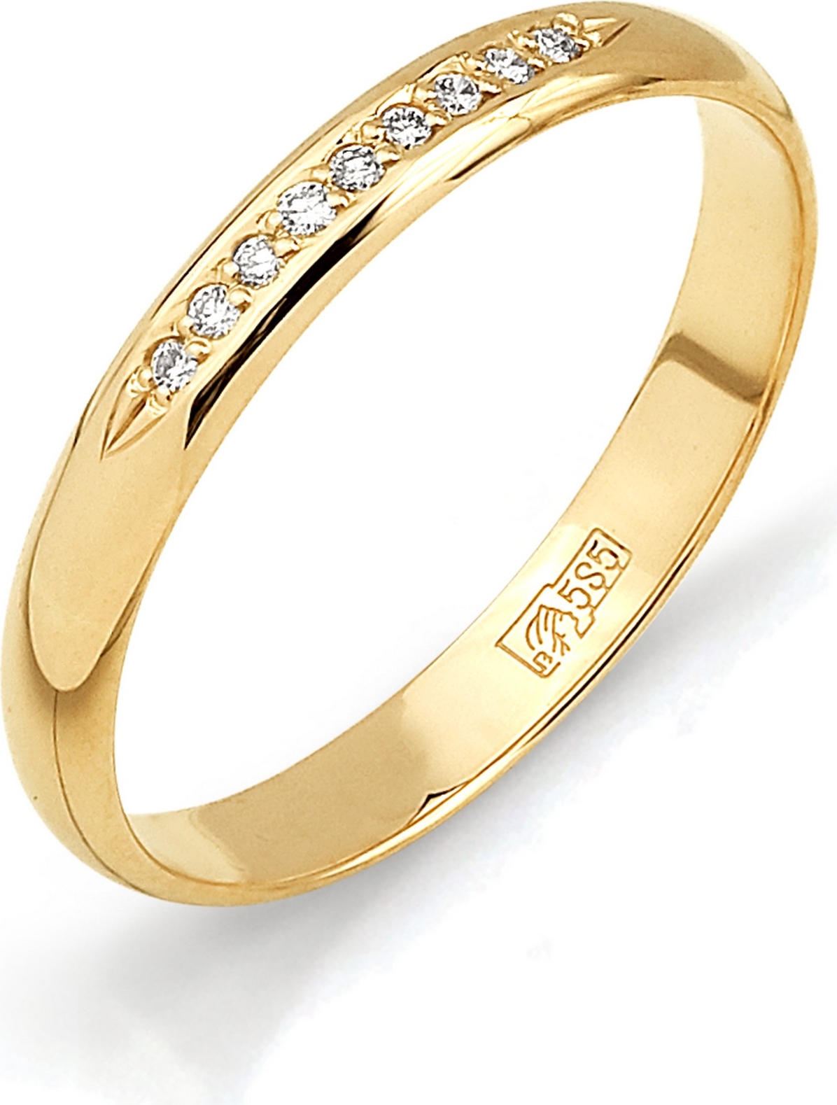 Кольцо с бриллиантами из красного золота (арт. 811641)
