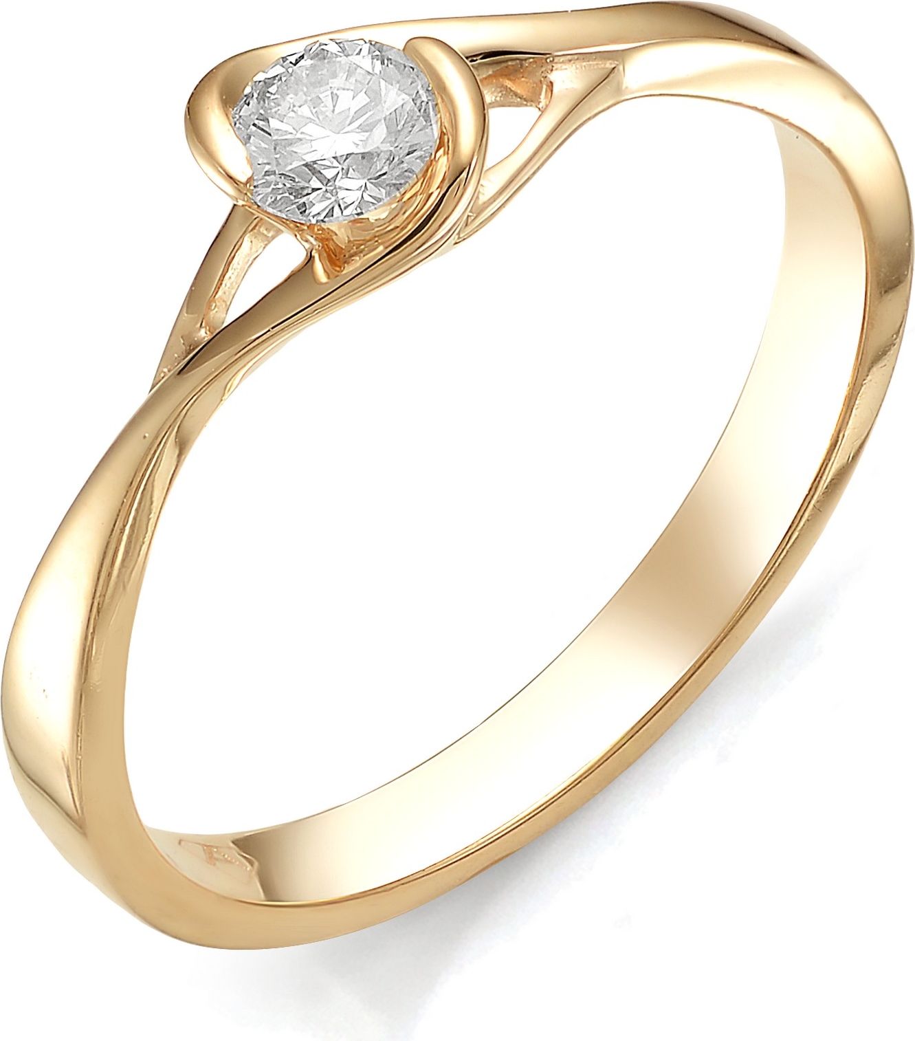 Кольцо с бриллиантом из красного золота (арт. 811643)