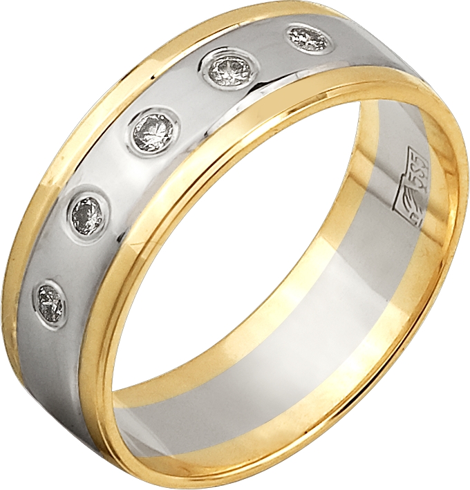 Кольцо с бриллиантами из красного золота (арт. 812080)