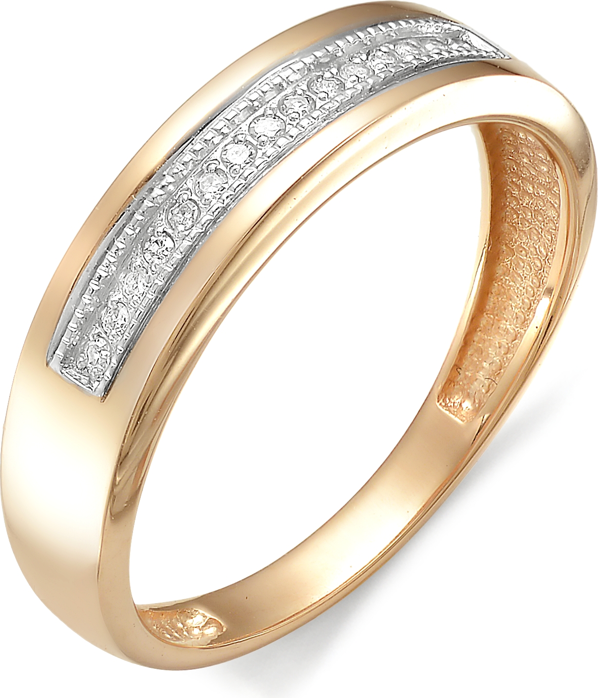 Кольцо с бриллиантами из красного золота (арт. 813972)