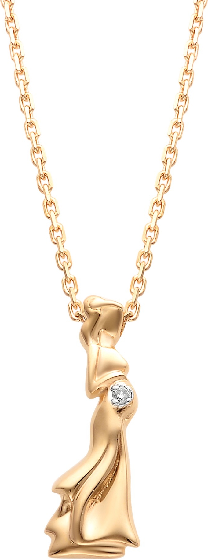 Колье Беременная девушка с бриллиантом из красного золота (арт. 815086)