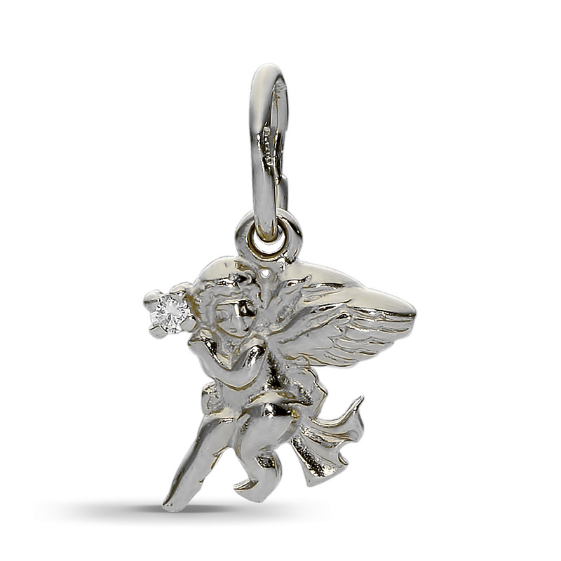 Подвеска Ангел с 1 фианитом из серебра (арт. 851064)