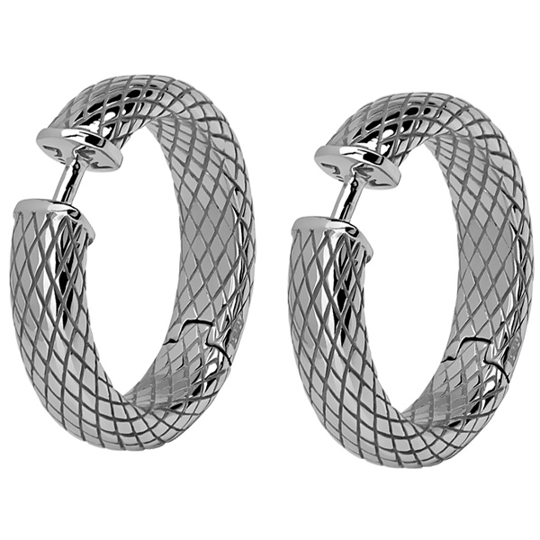 Серьги коллекции Totem Snake/Змея  из серебра. Диаметр 22 мм. (арт. 890023)