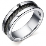 Кольцо с 1 бриллиантом из серебра (арт. 2055660)