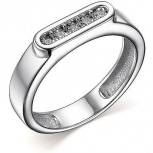 Кольцо с 5 бриллиантами из серебра (арт. 2057076)