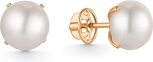 Серьги с 2 жемчугом из красного золота (арт. 2110523)