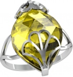 Кольцо с 1 стеклом из серебра (арт. 2121363)