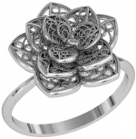 Кольцо Цветок из серебра (арт. 2128174)