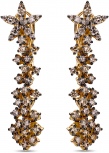 Серьги Цветы с 80 бриллиантами из жёлтого золота (арт. 2150504)