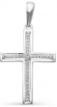 Крестик с 35 бриллиантами из белого золота (арт. 2164094)