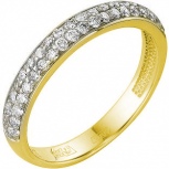 Кольцо с 41 бриллиантом из жёлтого золота (арт. 2165328)