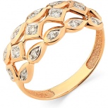 Кольцо с 16 бриллиантами из красного золота (арт. 2168095)
