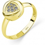 Кольцо с 7 бриллиантами из жёлтого золота (арт. 2168855)