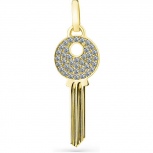 Подвеска Ключ с 37 бриллиантами из жёлтого золота (арт. 2169874)